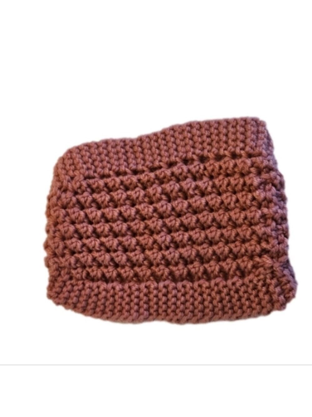 Handmade Crochet Headband Pink Winter Spa Make-up Band
